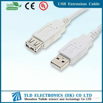 White USB Extension Cables am to af
